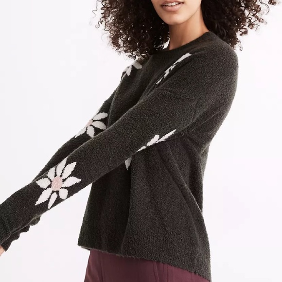 Madewell Floral Intarsia Pullover Sweater - Picture 2 of 5